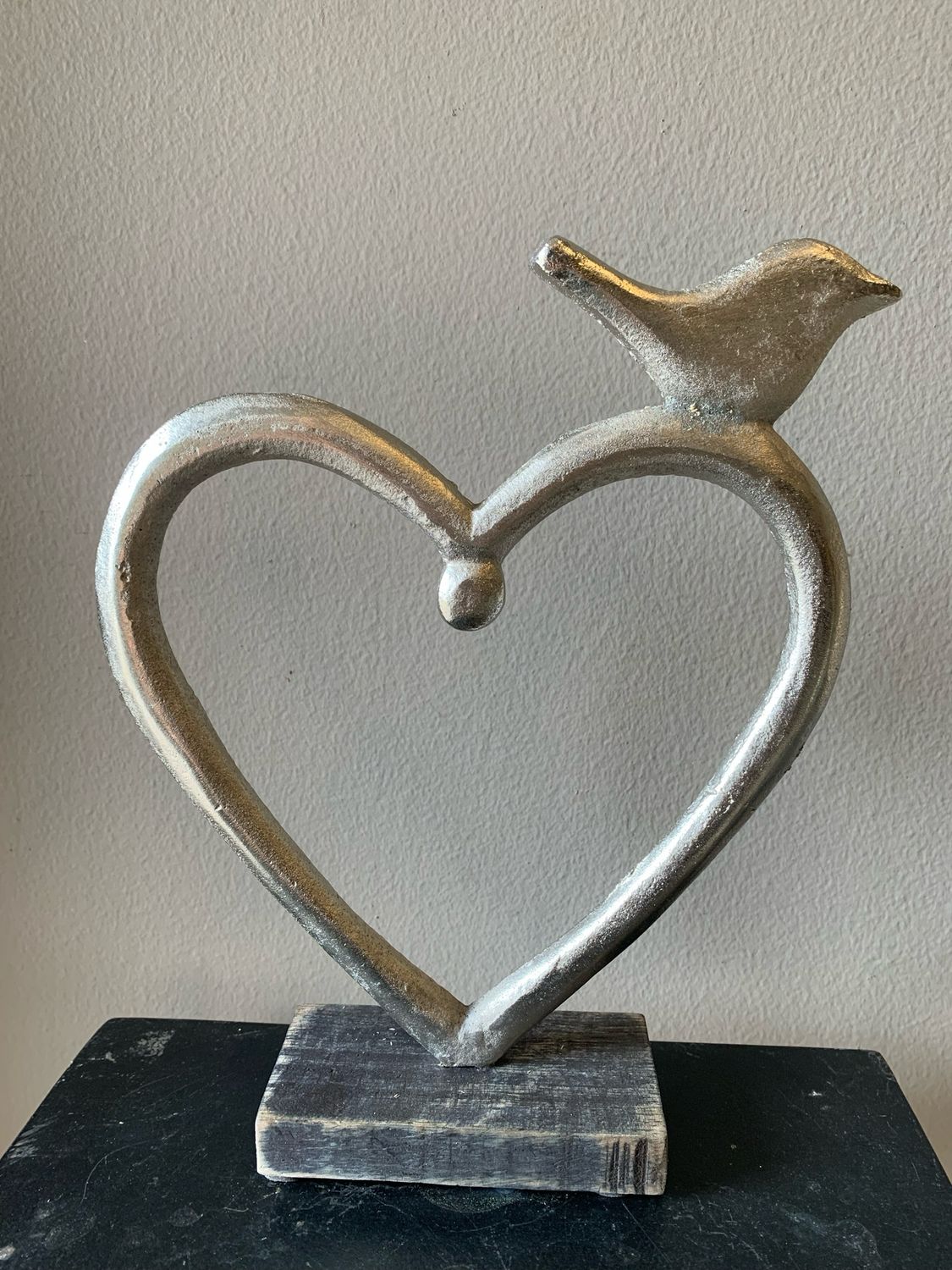 Hart met vogel