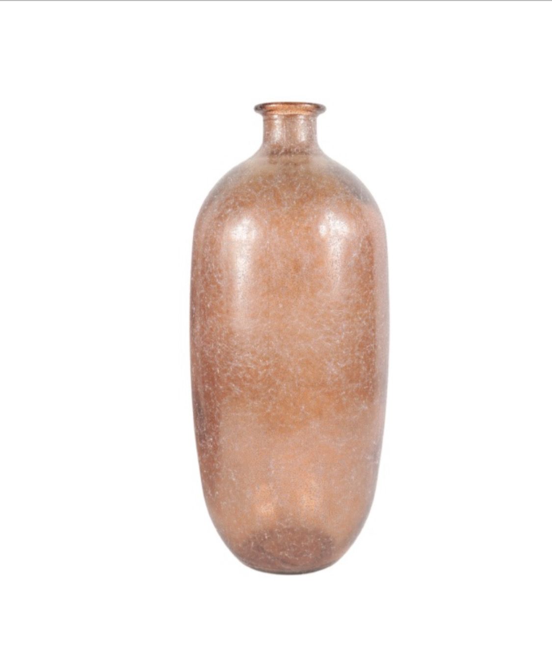 Vase Recycled Glass Brown 59 cm