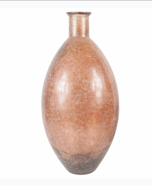 Vase Recycled Glass Brown 45 cm