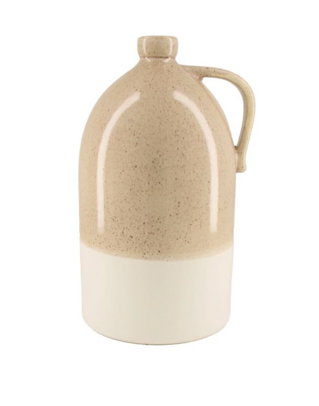Bottle vase brown/white 36 cm