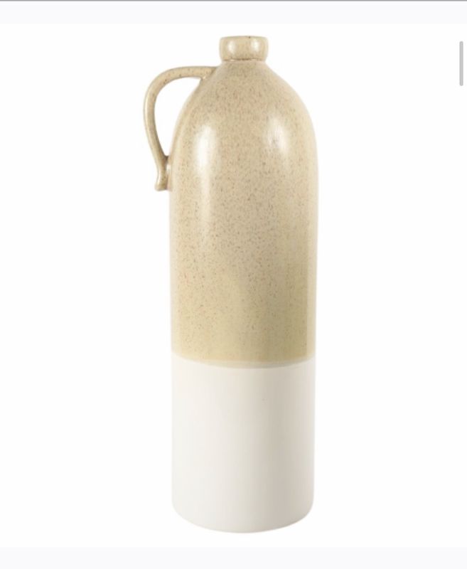 Bottle vase brown/white 50 cm