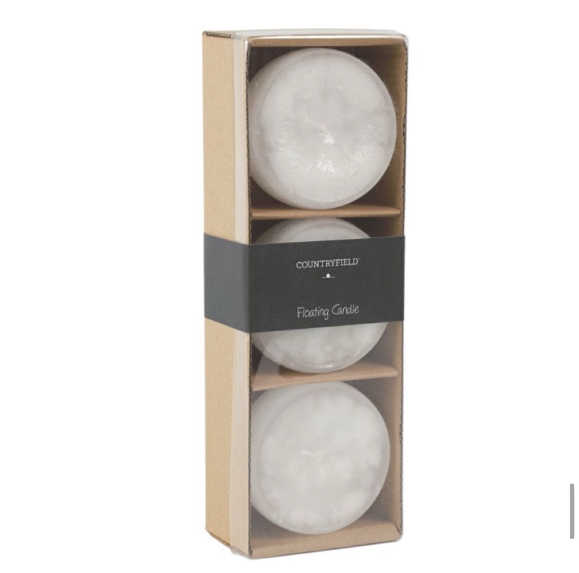 Countryfield floating candle white