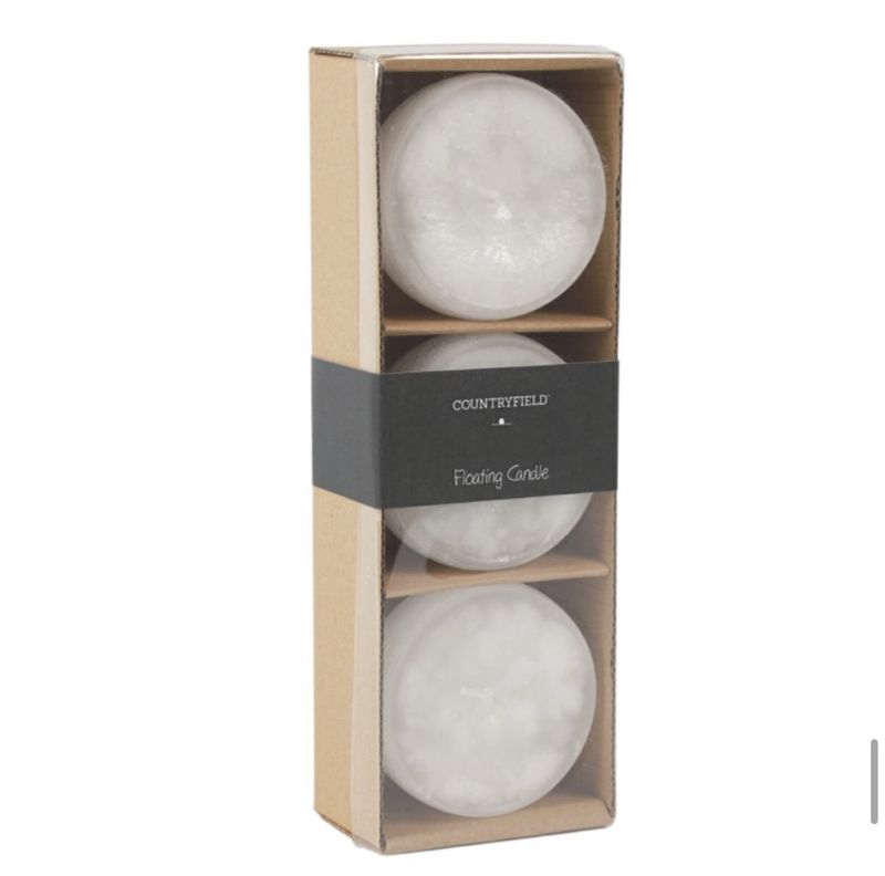 Countryfield floating candle white