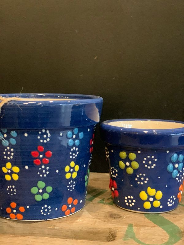 Poefjuh blauw gekleurd middel