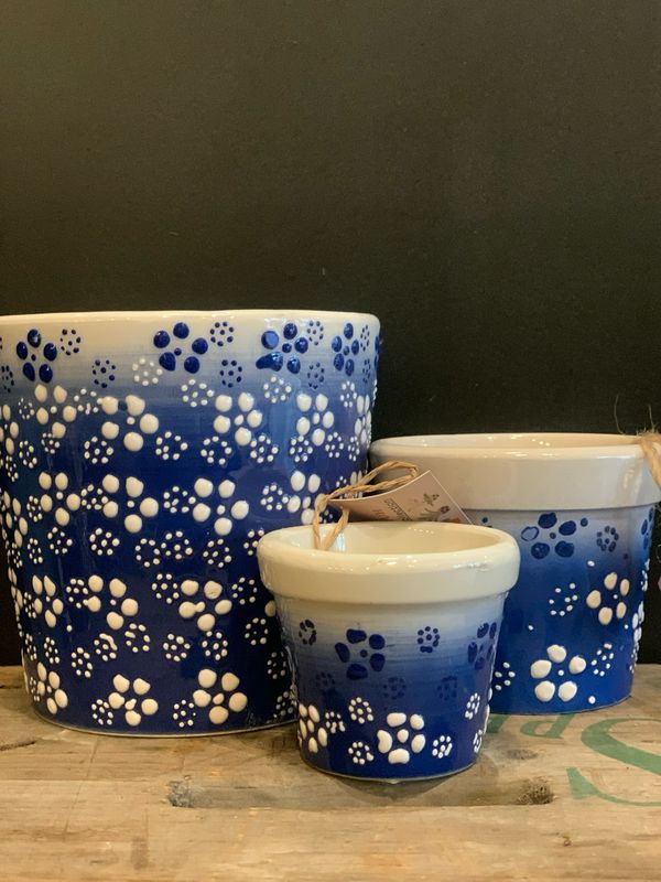 "Poefjuh "Blauw/Wit maat M