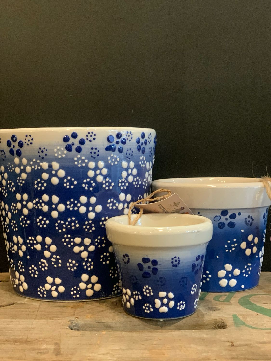 "Poefjuh "Blauw/Wit maat M