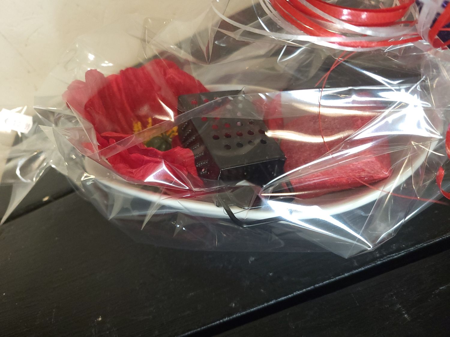 Amberblok rood/ wit met rasp