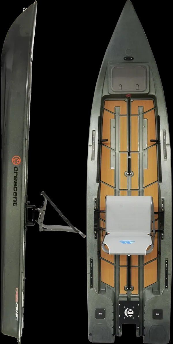 Crescent Cres-Craft Power Kayak, Color: Moonrock