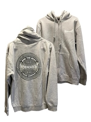 Indy Grey Zip Up Hoodie