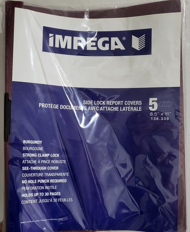 IMPEGA Side Lock Report Covers 5pcs
