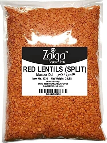 Zaika RED SPLIT LENTILS Masoor Dal 2lb