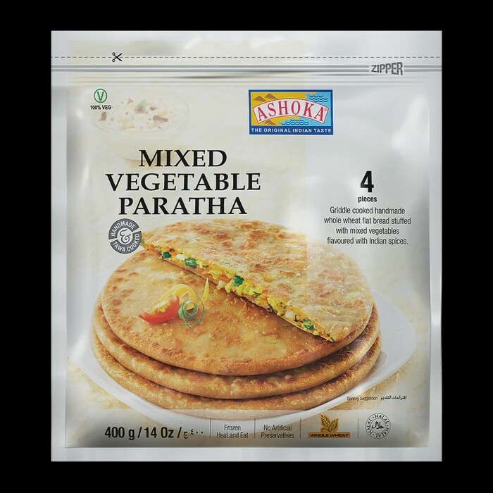 ASHOKA PARATHA MIXED VEGETABLES 400g 4 Pc