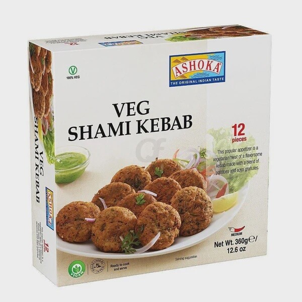ASHOKA VEG. SHAMI KEBAB 360g 12Pcs