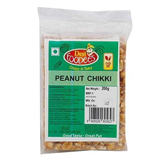 Desi CHIKKI PEANUT Candy BARS  200g