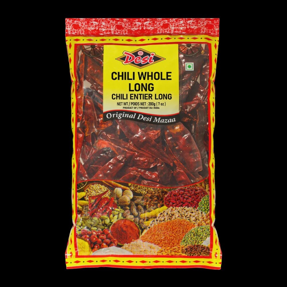 CHILI WHOLE LONG IND DESI  200g