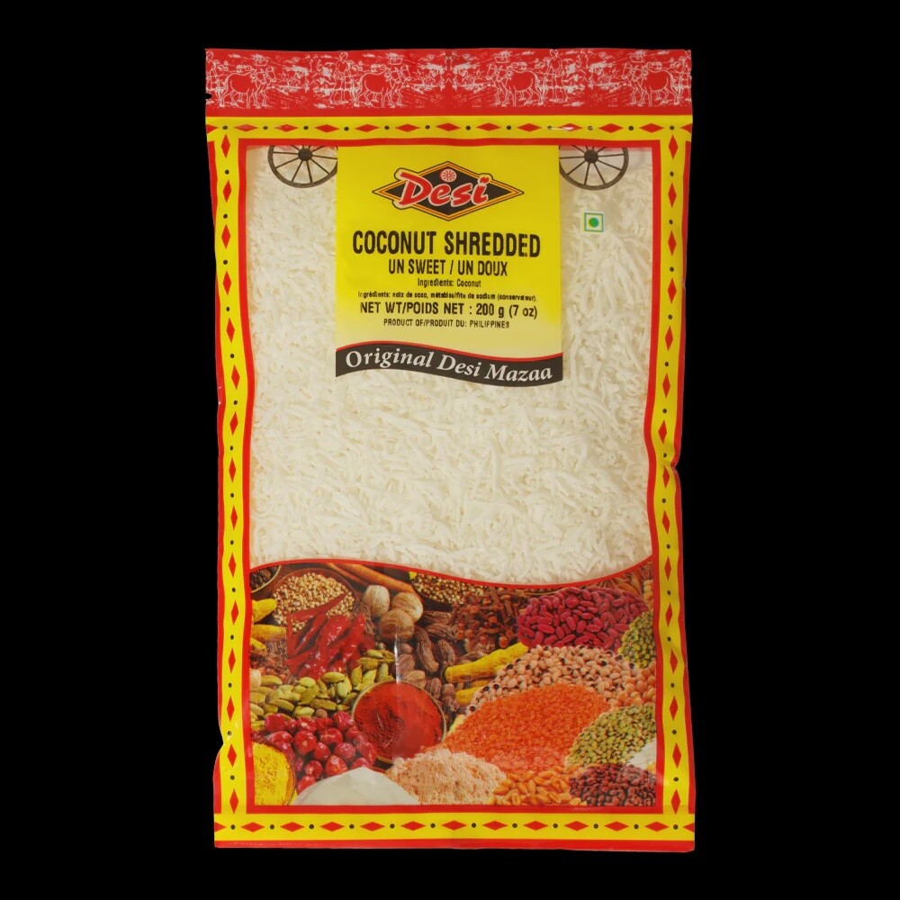 COCONUT SHRD UNSWEET WHITE DESI 200g