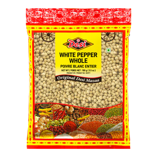 PEPPER WHITE WHOLE DESI 100g