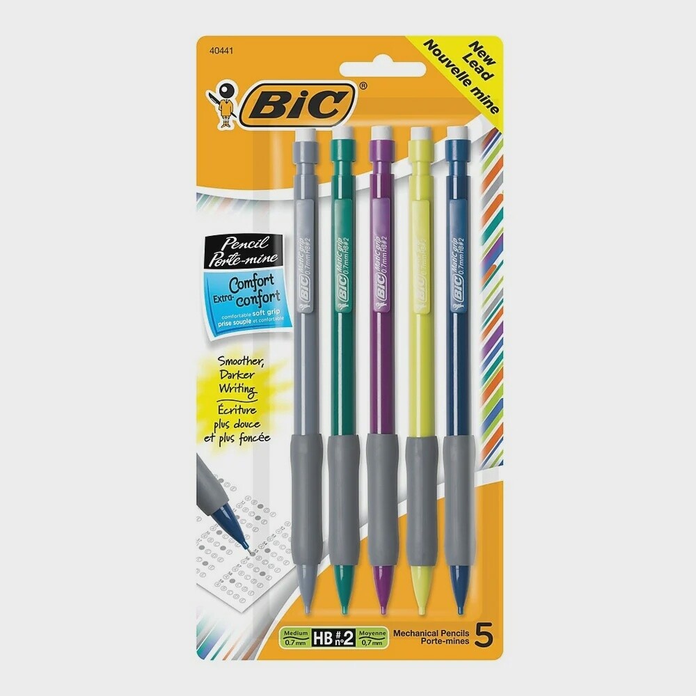 BIC EXTRA COMFORT PENCIL 5PK