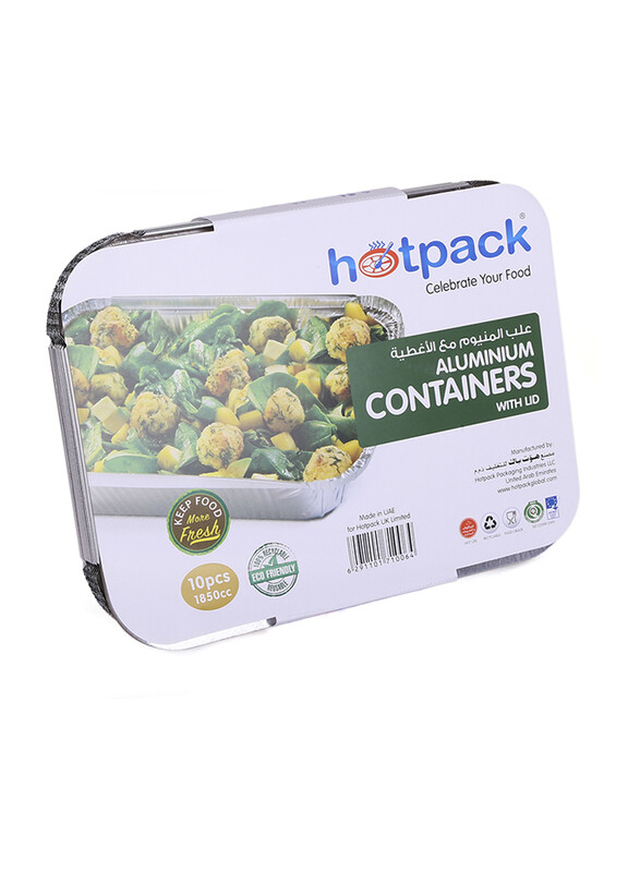 HOTPACK ALUM CONT 10x1850cc