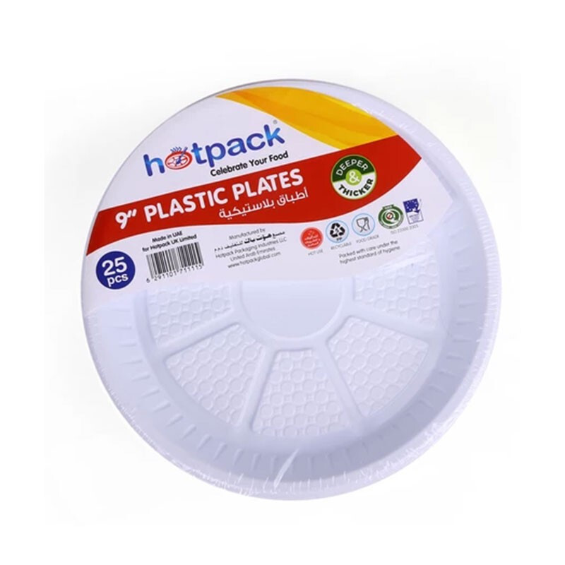 HOTPACK PLASTIC PLATE 9&quot;x25PCS