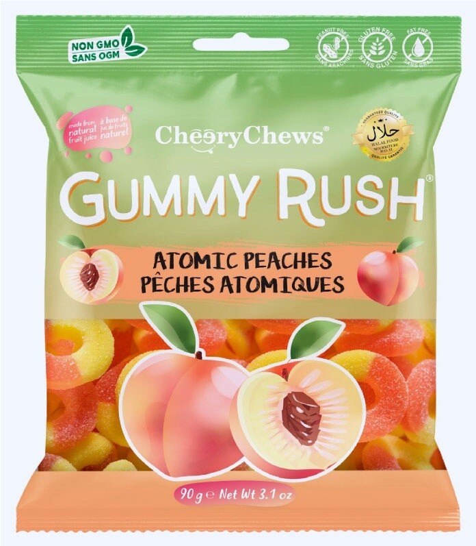 Gummy Rush  Atomic Peaches  90g