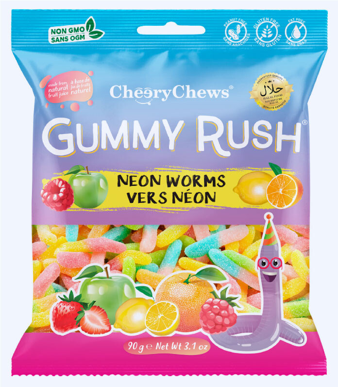Gummy Rush  Neon Worms 90g