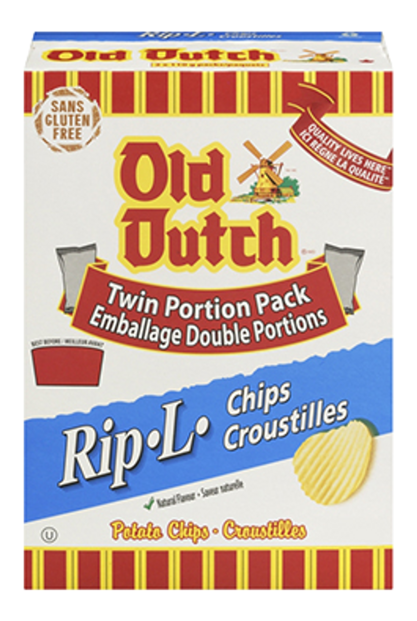 Old Dutch 2 fresh Packs Rip.L Potato chips 220g Box