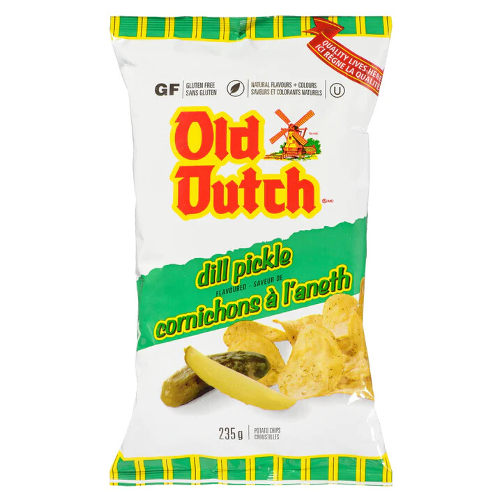 Old Dutch dill pickle Potato Chips  235g