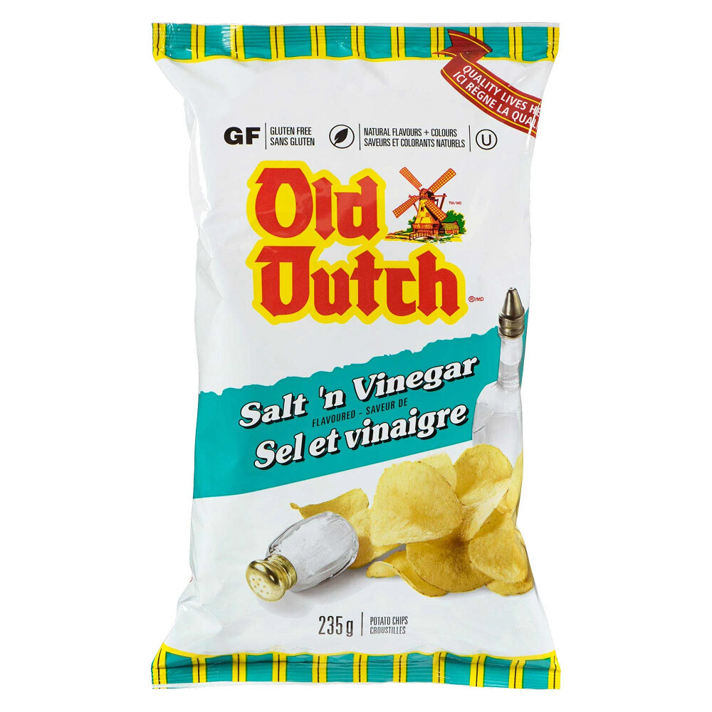 Old Dutch Potato Chips Salt &#39;n Vinegar 235g