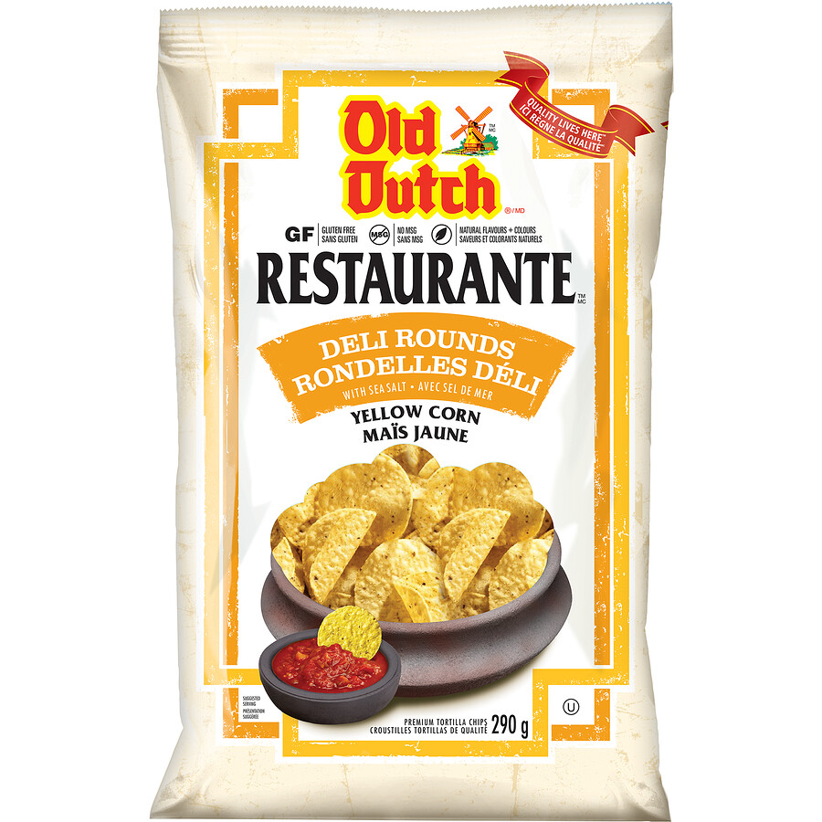 Old Dutch Restaurante Deli Rounds Yellow corn 290g