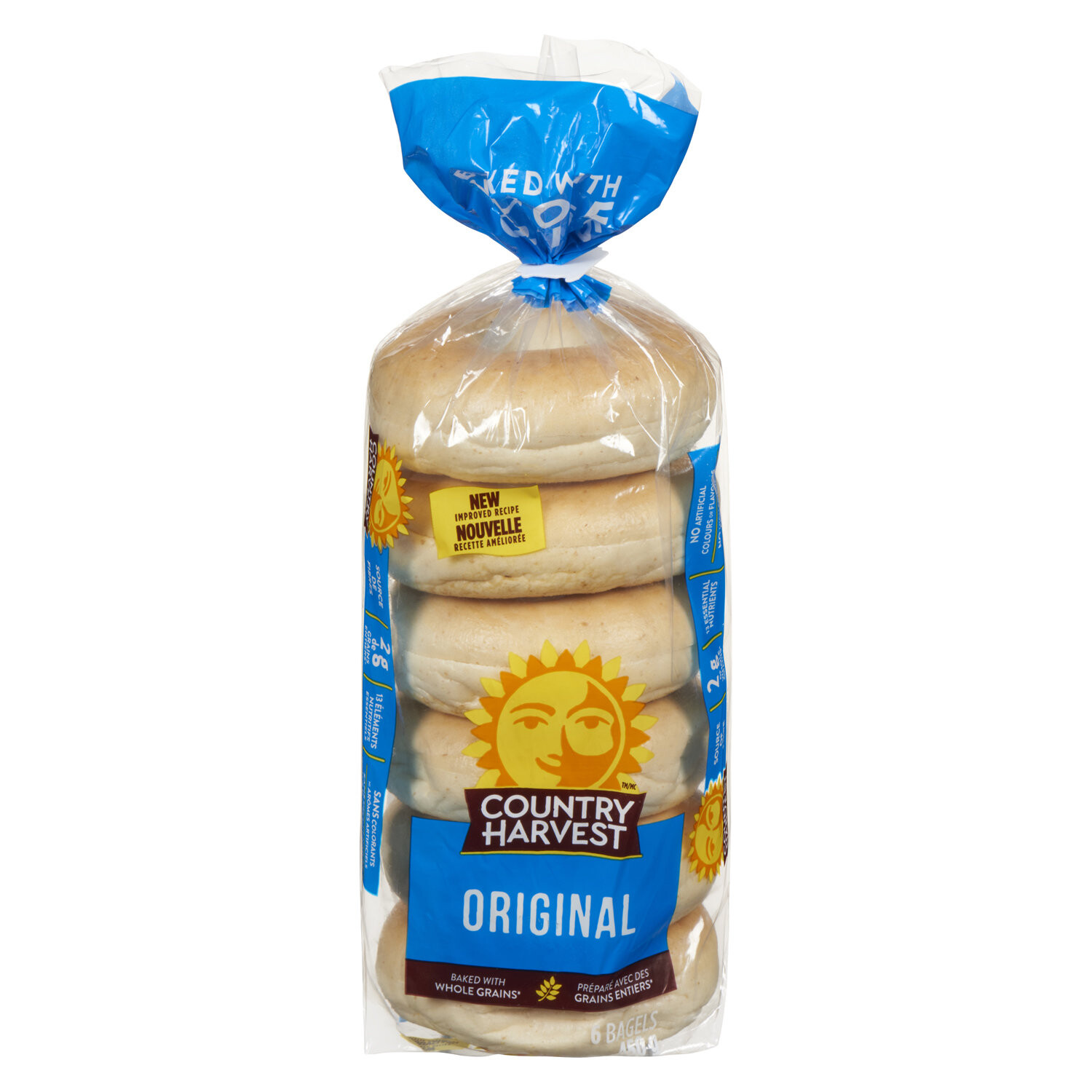 Country Harv Original Whole grains  Bagels 450g