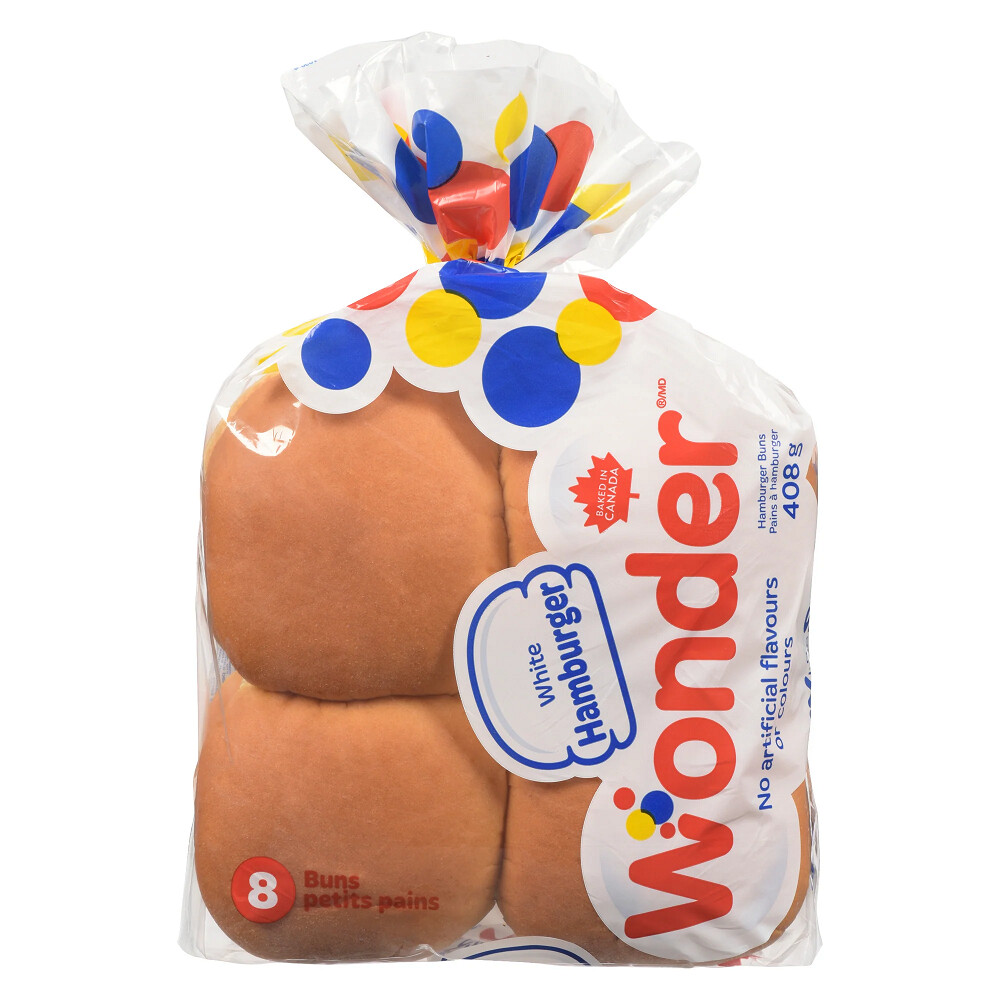 Wonder White Hamburger Buns 408g