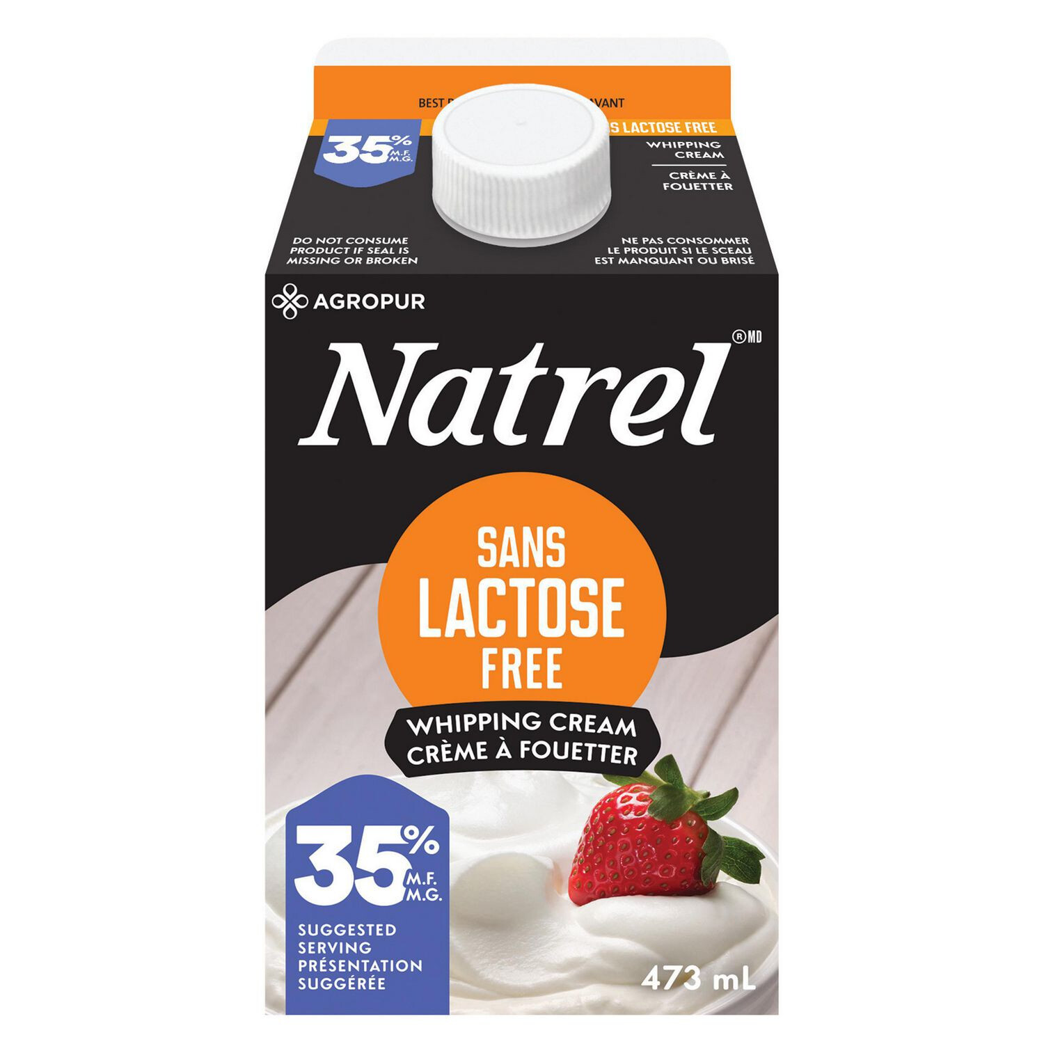 Natrel Lactose Fr Whipping Cr 35% 473ml