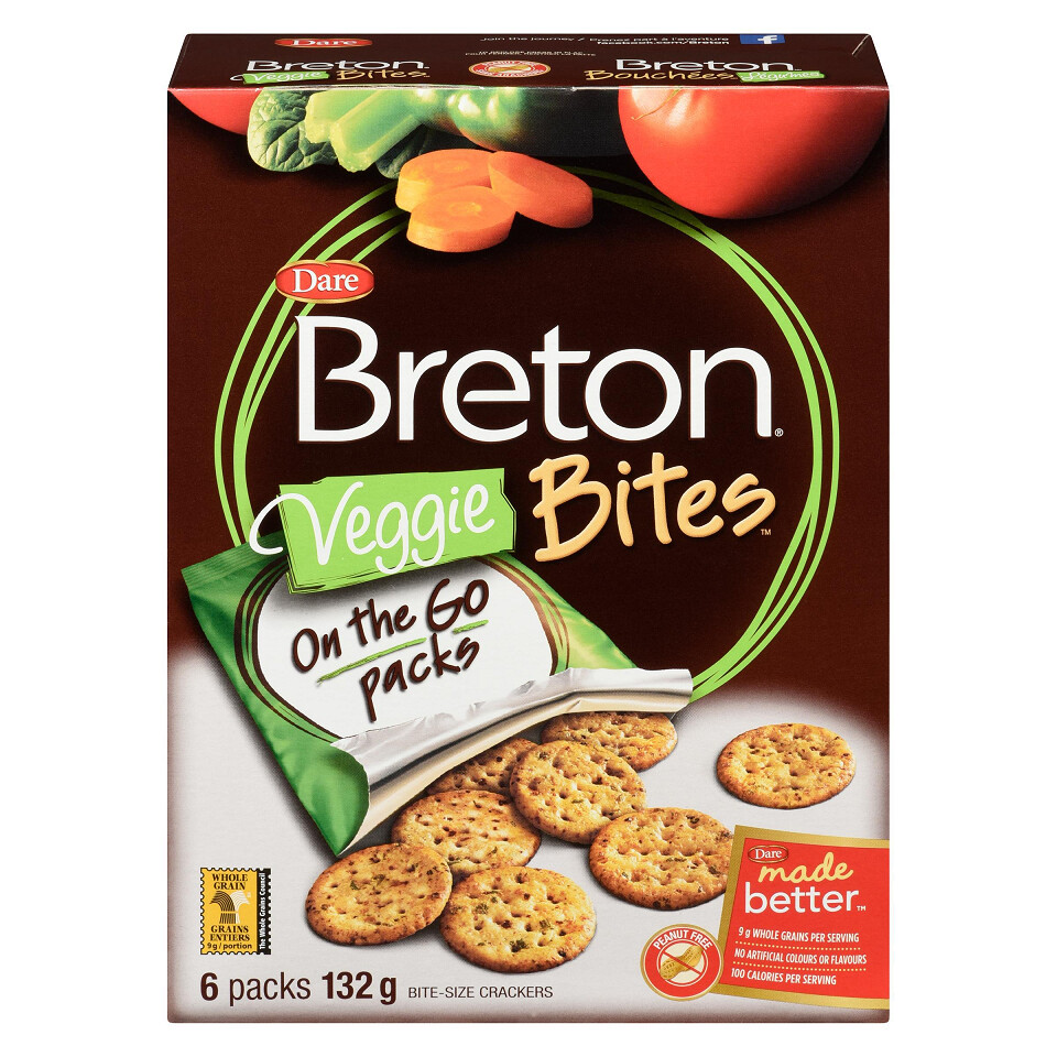Veggie Bites Cracker Pouches 132g