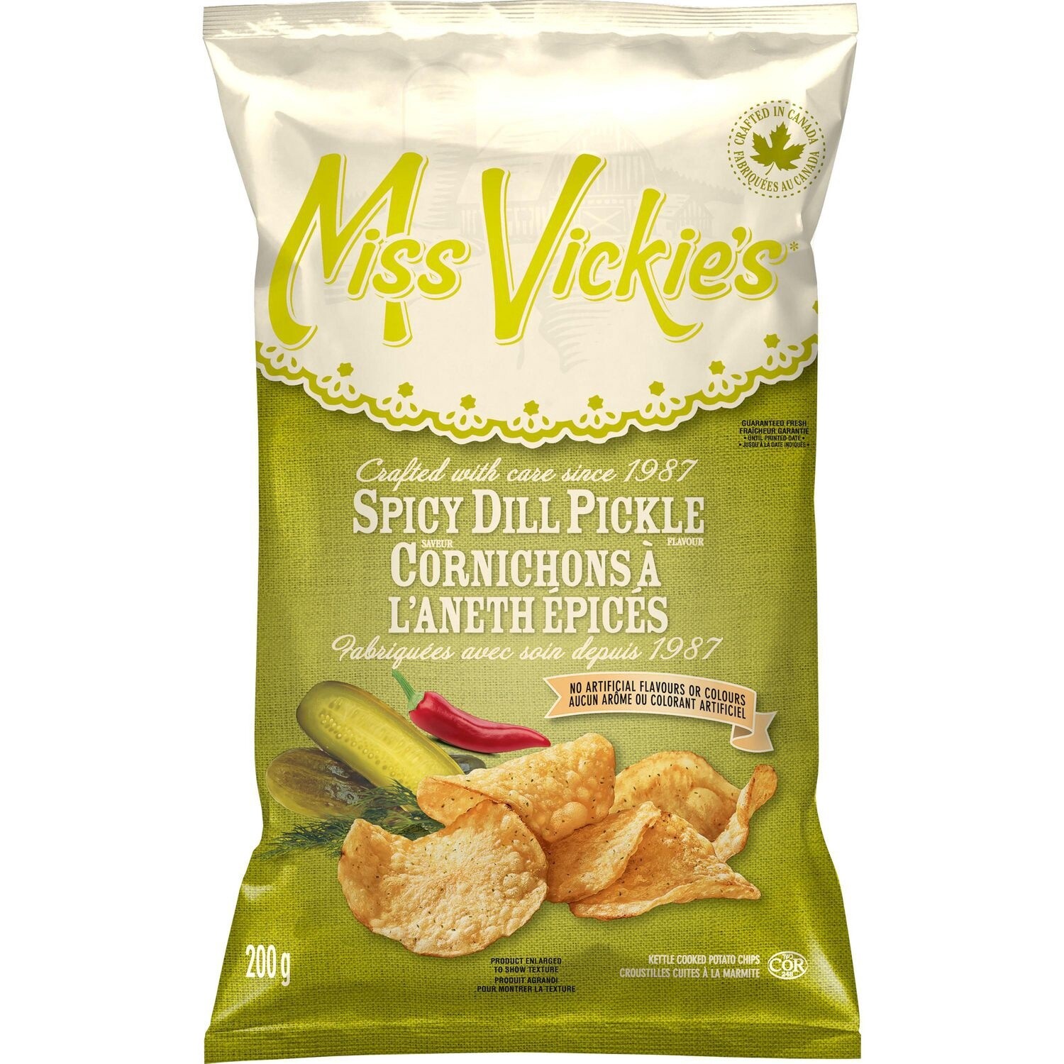 Miss Vickie&#39;s Spicy Dill Pickle Potato Chips 200g