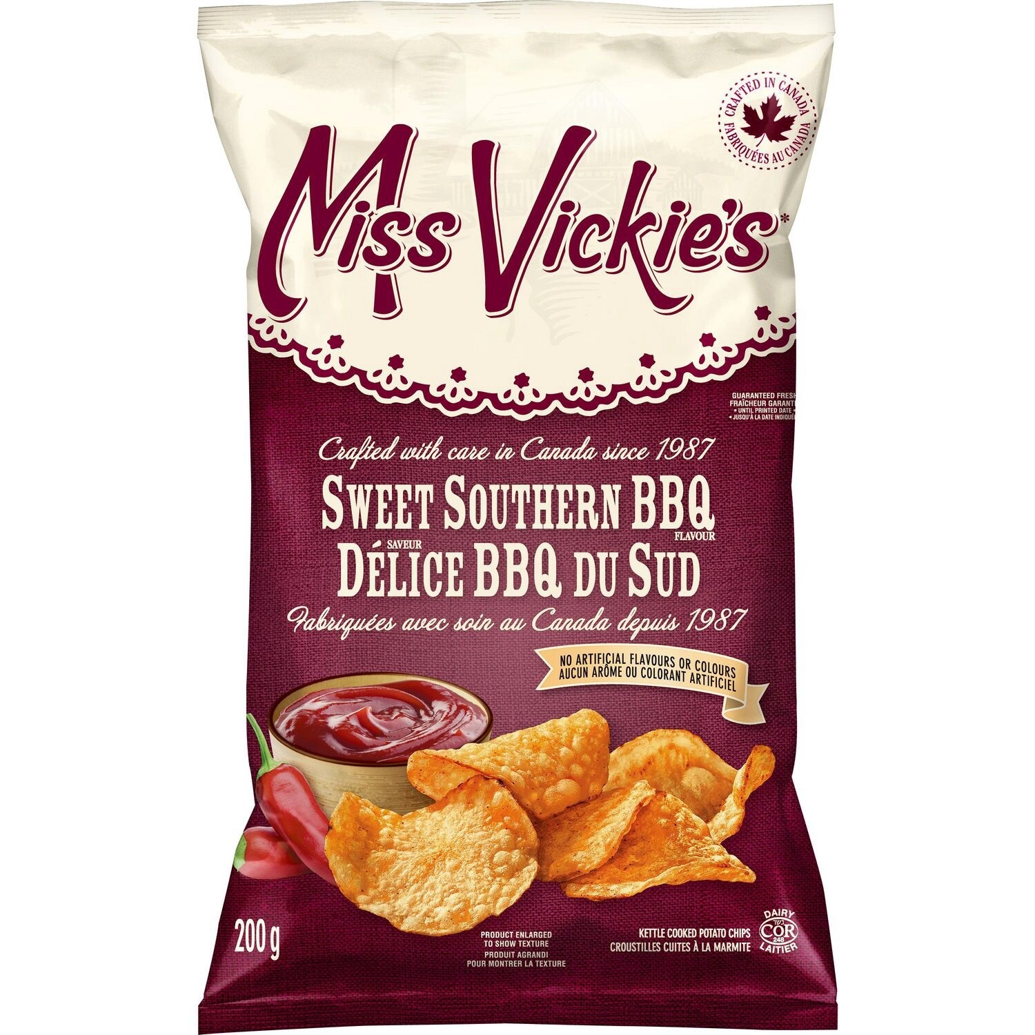 Miss Vickie&#39;s Sweet S BBQ Potato Chips 200g