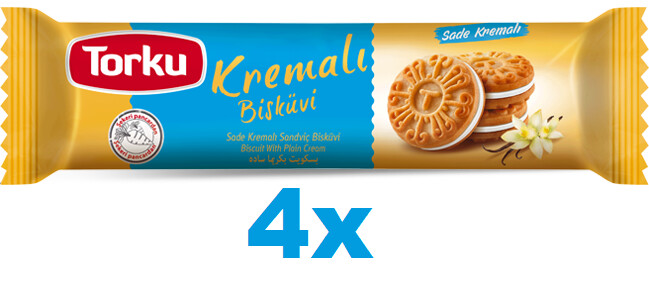TORKU Kremali Biscuit w/ Plain Cream 4x61g