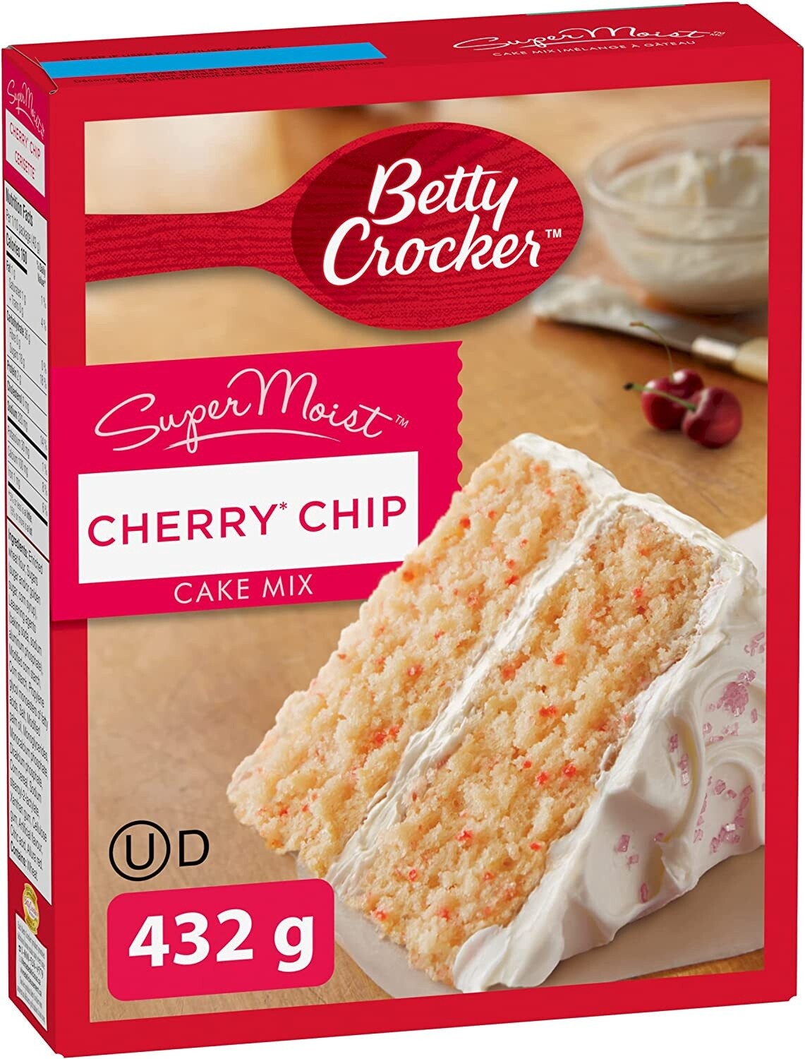 Betty Crockers Super Moist Cherry Chip 432g