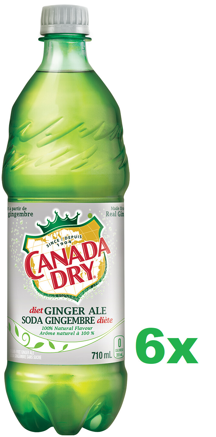 CANADA DRY Diet Ginger Ale 6x710ml