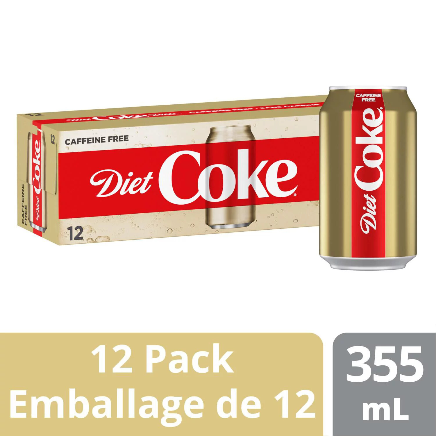 Coke Diet Caffeine Free 355ml x 12