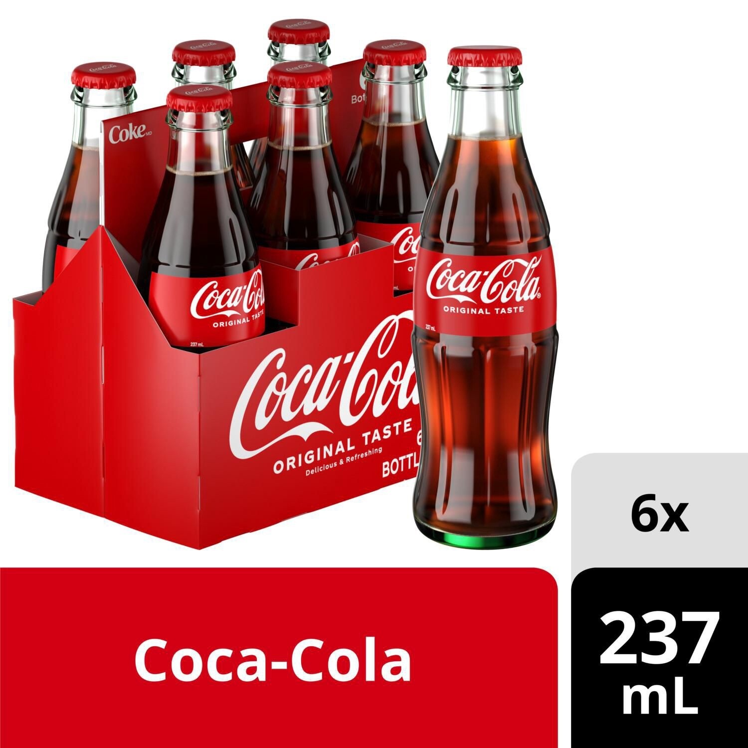 Coke Original 6x237ml Glass