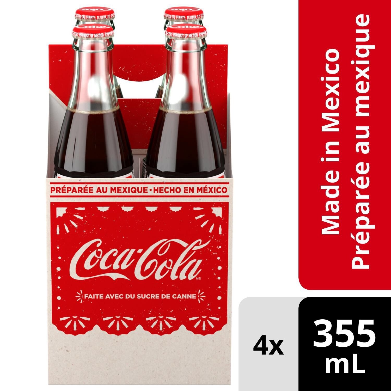 Coke Original Mexico 4x355ml Glass