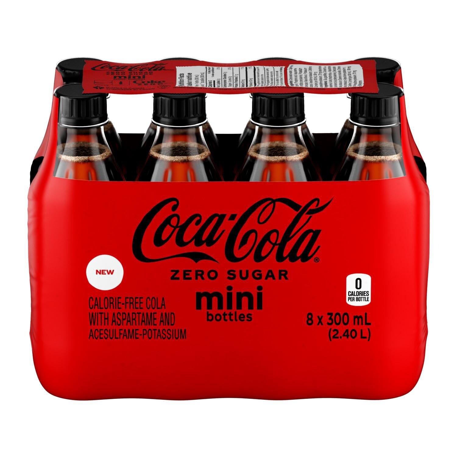 Coke Zero Sugar Mini Bottle 8x300ml