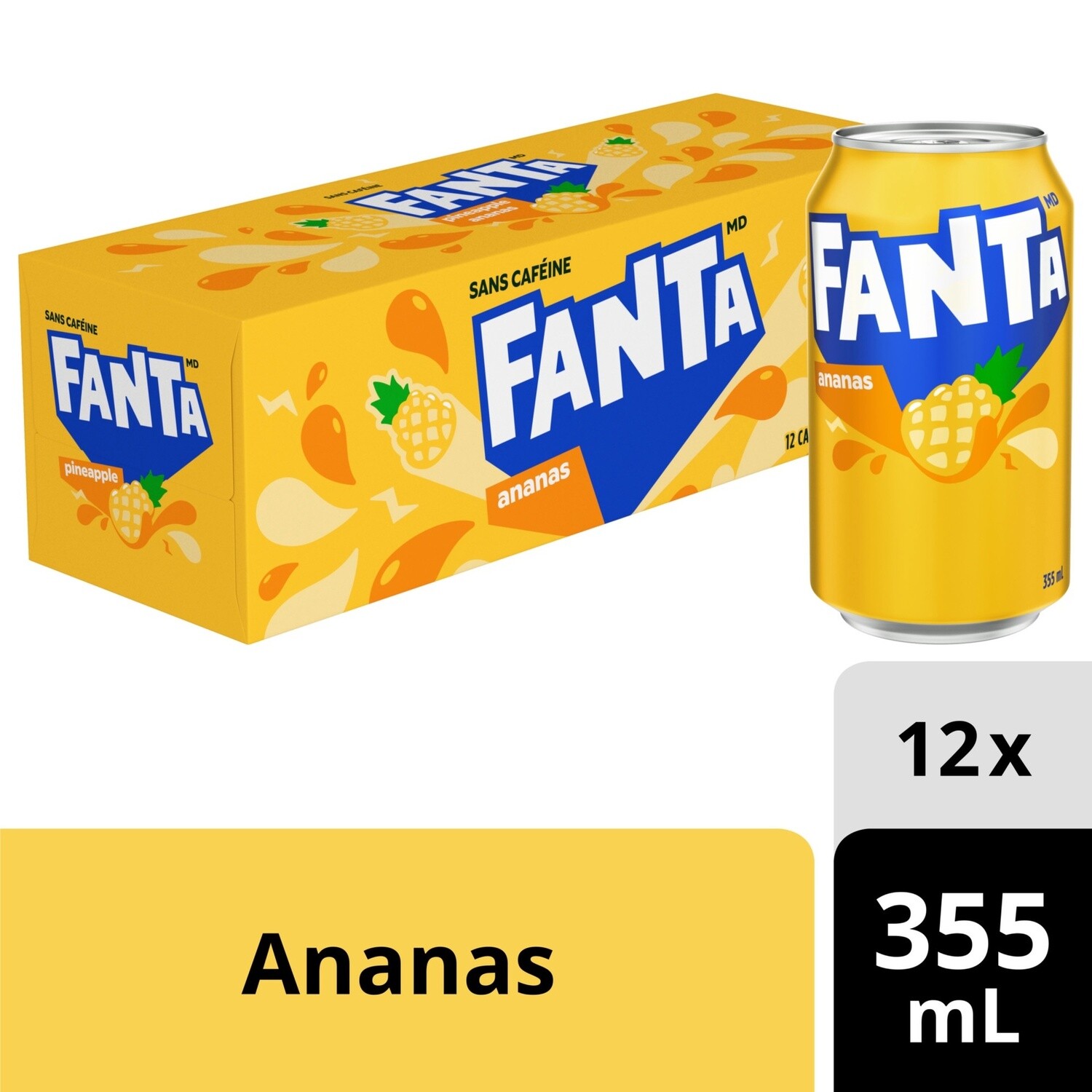 FANTA Pineapple 355ml x 12