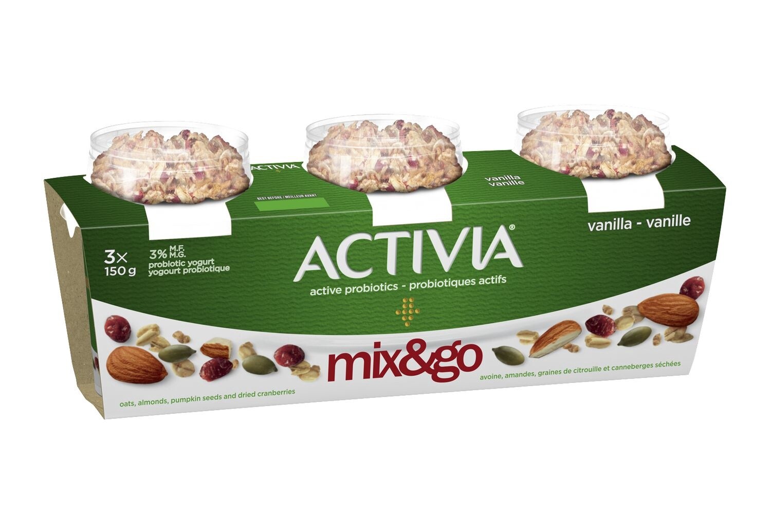 ACTIVIA YGRT OAT/PMPKN 3x150g