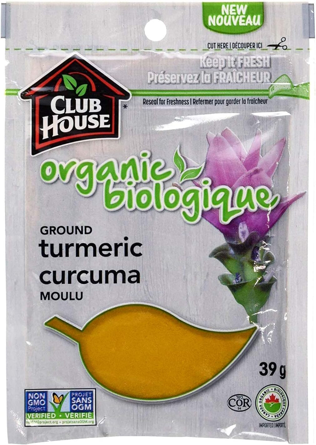 CLUB HOUSE Organic Ground Turmeric 39g
