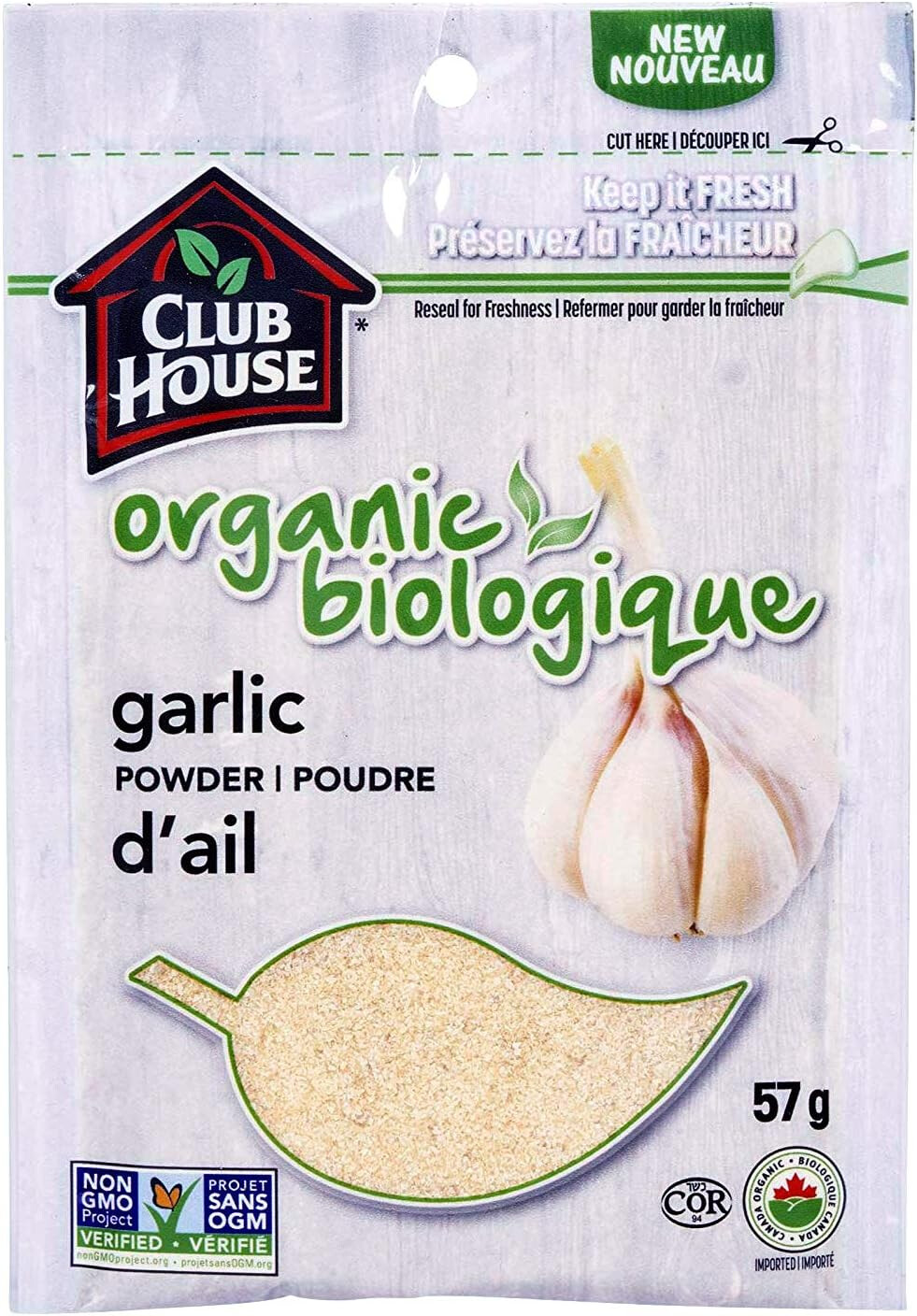 CLUB HOUSE Organic Garlic Powder 57g