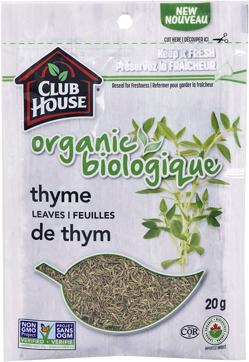 CLUB HOUSE Organic Thyme 20g