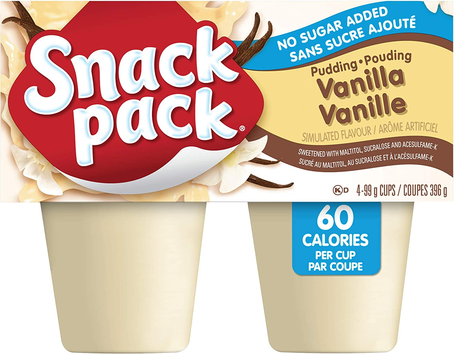 Snack Pack 4x92g Vanilla