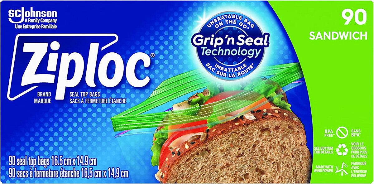 ZIPLOC SANDWICH BAGS 90 pcs